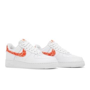 Nike Wmns Air Force 1 '07 "Rush Orange Paisley" DJ9942-102 NEW